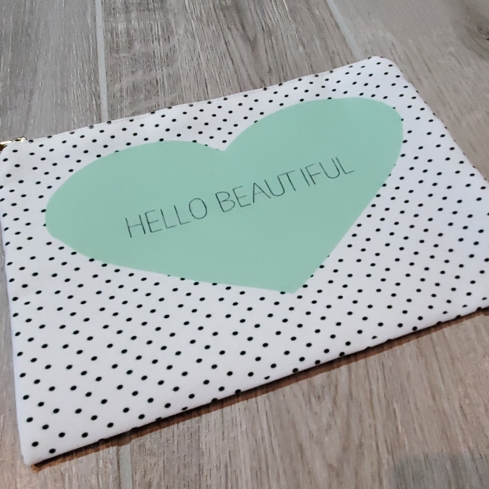 Hello Beautiful Cosmetic Bag Deny Designs NEW!